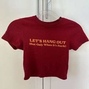 urban outfitters let’s hang out baby tee
